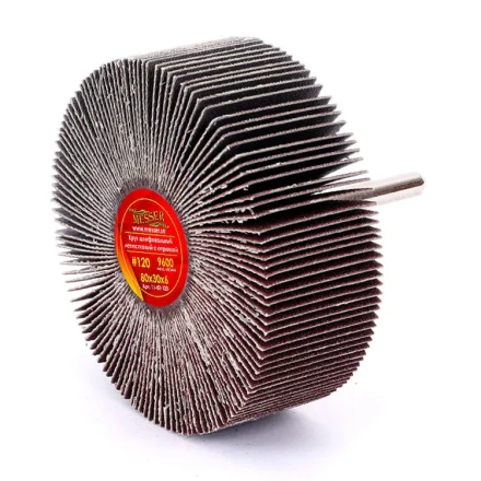 Круг MESSER шлифовальный лепестковый с оправкой (на шпильке) 80х30х6  #120 купить в Уфе