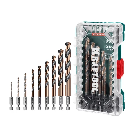 Набор сверл по металлу, хвостовик НЕХ-1/4, сталь М35-Со5% 29652-H10 купить в Уфе