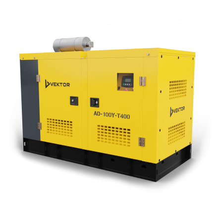 Дизельный генератор Vektor AD-100Y-T400 в шумозащитном кожухе купить в Уфе
