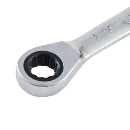 Ключ накидной трещоточный, 12 х 14мм, CrV, зеркальный хром Matrix 14499 купить в Уфе