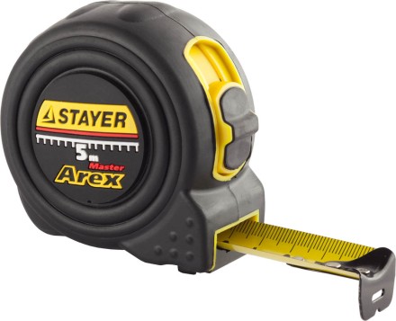 Рулетка STAYER &quot;PROFI&quot; &quot;AREX&quot;, двухкомпонентный противоударный корпус, упрочненное полотно, 5м/19мм 3410-05_z01 купить в Уфе