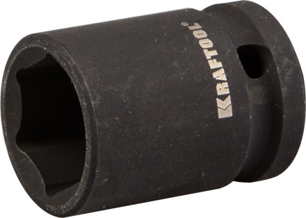 Торцовая головка KRAFTOOL &quot;INDUSTRIE QUALITAT&quot; ударная (1/2&quot;), FLANK, Cr-Mo, фосфатированная, 19 мм 27940-19_z01 купить в Уфе