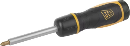 Набор JCB: Отвертка реверсивная, с битами из хромомолибденовой стали, 7 предм.: SL 5, 6мм; PH№ 1, 2; PZ№ 1, 2 JSD025 купить в Уфе
