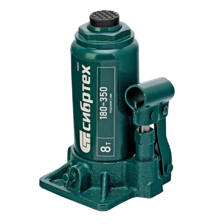 Домкрат гидравлический бутылочный Сибртех 50805, 8 т, 180-350 мм купить в Уфе