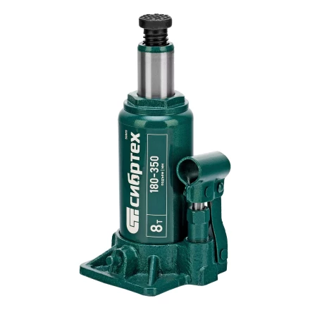 Домкрат гидравлический бутылочный Сибртех 50805, 8 т, 180-350 мм купить в Уфе