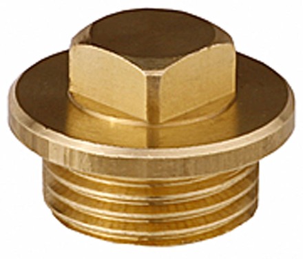 Заглушка GENERAL FITTINGS, 6-ти гранная головка с прижимной шайбой, никелированная латунь, наружная резьба, 1&quot; 51099-1 купить в Уфе