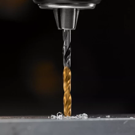 Сверло спиральное по металлу 3,5 x 70мм, Р6М5, Golden Tip, многогранная заточка, 2шт. Denzel 718270 купить в Уфе