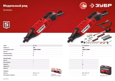 Гравер электрический + насадки ЗГ-160 КН41 серия МАСТЕР купить в Уфе