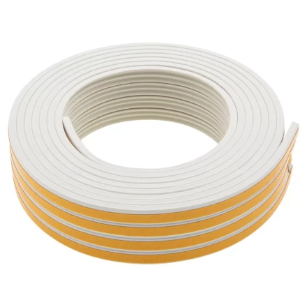 Уплотнитель резиновый, 12 м, профиль &quot;E&quot;, белый Сибртех 88911 купить в Уфе