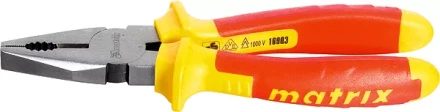 Плоскогубцы комбинированные  Insulated 180мм двухкомпонентные рукоятки MATRIX PROFESSIONAL 16903 купить в Уфе