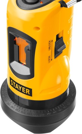 Нивелир лазерный линейный SLL-2, STAYER 34960-H2, штатив, кейс, 10м, точн. +/-0,5 мм/м 34960-H2 купить в Уфе