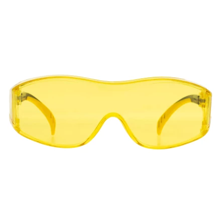 Очки защитные открытые Denzel 89202, поликарбонатные, увеличенная желтая линза, регулируемые дужки купить в Уфе