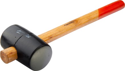 Киянка резиновая, 450 г, черная резина, деревянная рукоятка SPARTA 111505 купить в Уфе