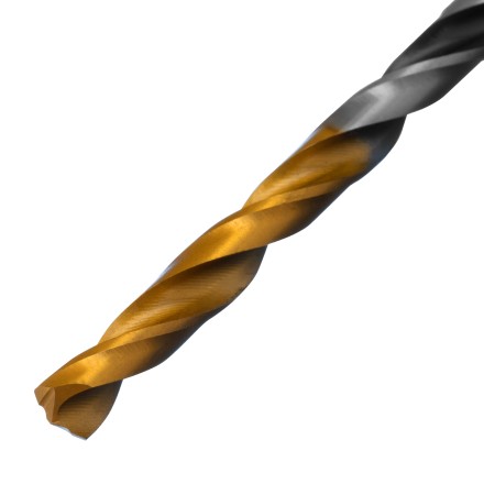 Сверло спиральное по металлу Denzel 4 x 75мм, Р6М5, Golden Tip, многогранная заточка 718272 купить в Уфе