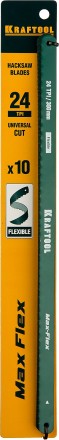 Полотно гибкое Max Flex, KRAFTOOL 15941-24-S10, безопасное, с волнообразной разводкой, 24 TPI, 10шт, 300мм 15941-24-S10 купить в Уфе