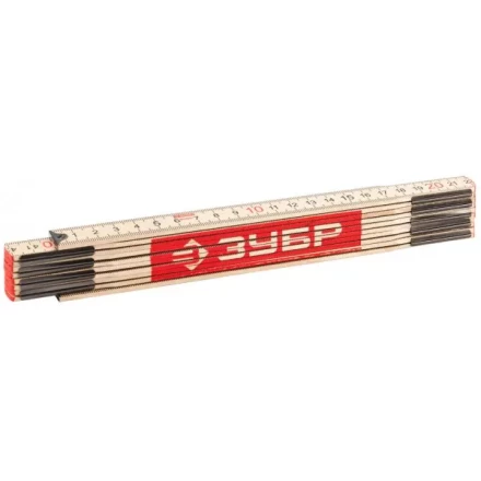 Метр ЗУБР &quot;ЭКСПЕРТ&quot; складной, усиленный, деревянный, 2м 3424-2_z01 купить в Уфе