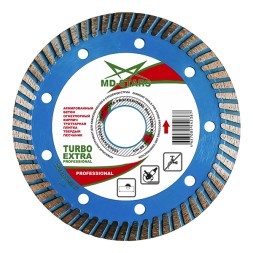 Диск алмазный по бетону TURBO EXTRA PROFESSIONAL MD-STARS 125*2,2*10*22,23 mm