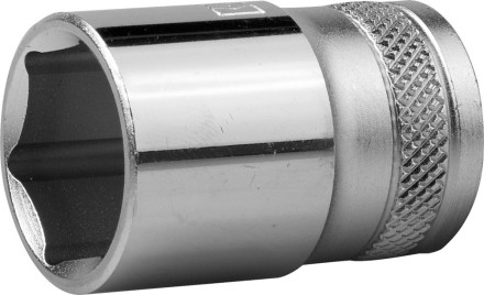 Торцовая головка KRAFTOOL &quot;INDUSTRIE QUALITAT&quot;, Cr-V, FLANK, хромосатинированная, 1/2&quot;, 18 мм 27805-18_z01 купить в Уфе
