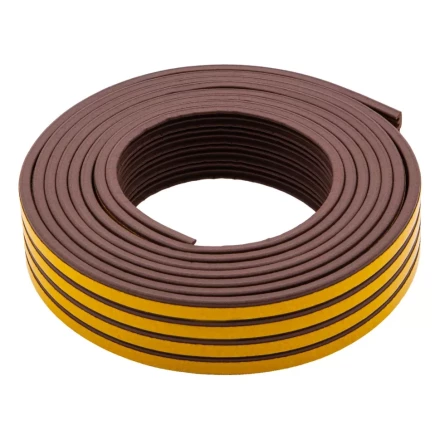 Уплотнитель резиновый, 12 м, профиль &quot;E&quot;, коричневый Сибртех 88912 купить в Уфе
