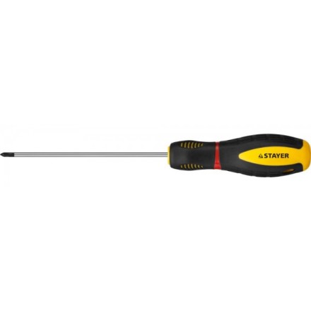 Отвертка STAYER &quot;PROFI&quot; &quot;PROTech&quot;, двухкомп рукоятка, намагниченная, Cr-Mo, PH0x100мм 25132-0-10_z02 купить в Уфе
