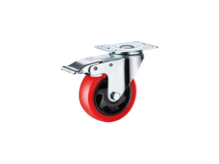 Колесо поворотное усиленное полиуретан SCBM 42 100 мм с тормозом 1027249 купить в Уфе