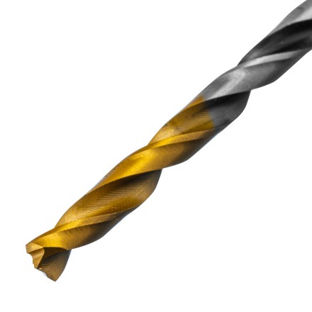 Сверло спиральное по металлу Denzel 4,2 x 75мм, Р6М5, Golden Tip, многогранная заточка, 718273 купить в Уфе