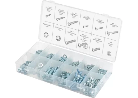 Набор саморезов винтов гаек шайб 347 предметов СИБРТЕХ 47609 купить в Уфе
