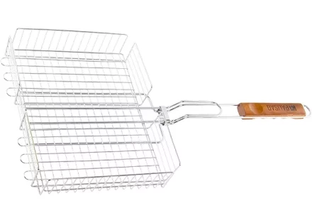 Решетка гриль 250х310х65 мм объемная хромированная PALISAD Camping 69554 купить в Уфе