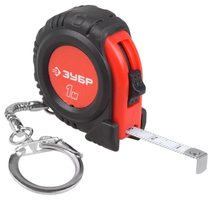 Рулетка ЗУБР МАСТЕР обрезиненный корпус фиксатор с кольцом для ключей серия МАСТЕР купить в Уфе