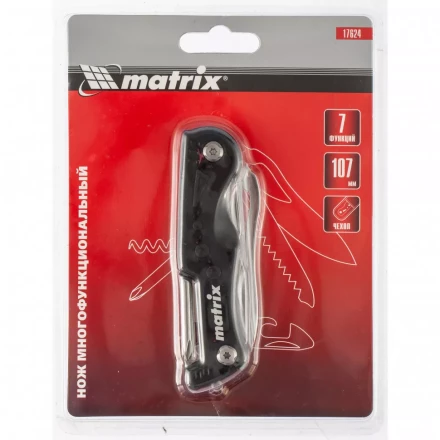 Нож многофункциональный 7 функций в чехле 107 мм Matrix 17624 купить в Уфе