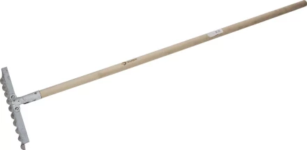 Грабли ЗУБР из нержавеющей стали, 10 витых зубцов, деревянный черенок 4-39481-10 купить в Уфе