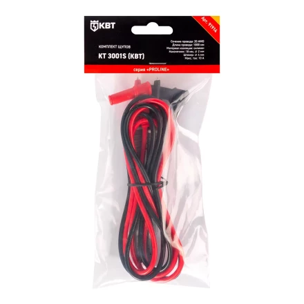 Комплект измерительных щупов КВТ КТ 3001М4 1000 мм, 20 AWG, 2 мм с резьбой М4 (91915) купить в Уфе