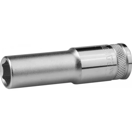 Торцовая головка KRAFTOOL &quot;INDUSTRIE QUALITAT&quot;, удлиненная, Cr-V, FLANK, хромосатинированная, 1/2&quot;, 12 мм 27807-12_z01 купить в Уфе