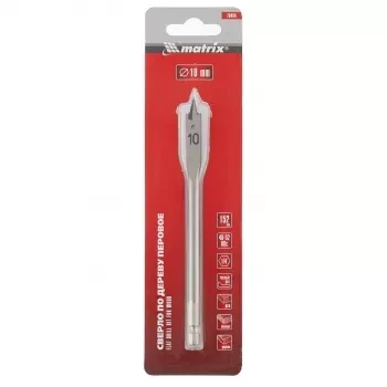 Сверло по дереву перовое 10 мм 6-гранный хвостовик MATRIX 70404 купить в Уфе