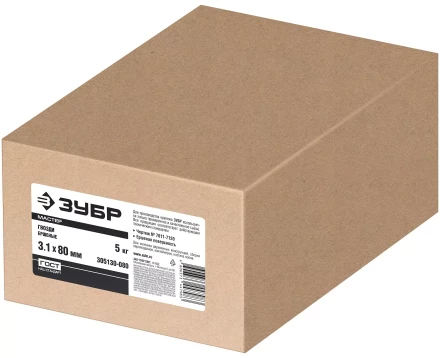 ЗУБР 80 x 3.1 мм, 5 кг, ершеные гвозди (305130-080) купить в Уфе