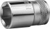 Торцовая головка KRAFTOOL &quot;INDUSTRIE QUALITAT&quot;, Cr-V, FLANK, хромосатинированная, 1/2&quot;, 17 мм 27805-17_z01 купить в Уфе