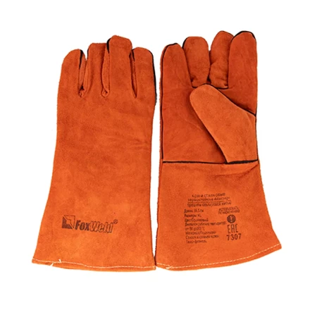 Краги спилковые термостойкие Мастер FOXWELD с печатью купить в Уфе