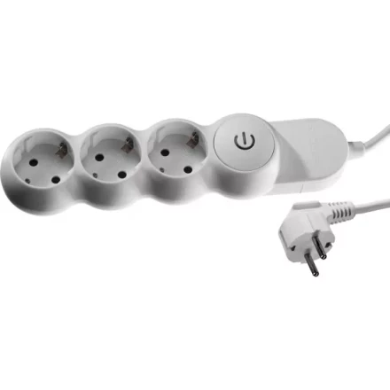 Удлинитель ЗУБР &quot;МАСТЕР&quot; электрический, ПВС сечение 1кв мм, выкл, заземл, защитная шторка, 3 гнезда, макс мощн 3500Вт, 3м 55039-3 купить в Уфе