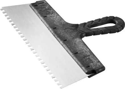 Шпатель ЗУБР &quot;СТАНДАРТ&quot; фасадный, стальное полотно, 300мм, зуб 6х6 10053-30 купить в Уфе