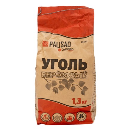 Уголь берёзовый, 1.3 кг Россия Camping Palisad 69660 купить в Уфе