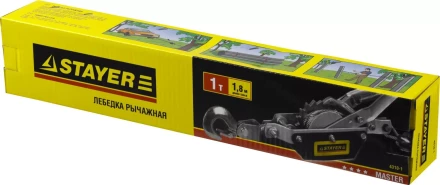 Лебедка STAYER &quot;MAXPull&quot; рычажная, тросовая, 1т/1,8м 4310-1 купить в Уфе