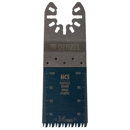 Насадка для МФИ режущая пазовая прямая, HCS, по дереву, ламинату 34 х 2.5 мм, крупный зуб Denzel 782315 купить в Уфе
