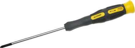 Отвертка STAYER &quot;PROFESSIONAL&quot; &quot;MAX-GRIP&quot; для точн работ, Cr-V, двухкомп рукоятка, магнит наконечник, PH №1x100мм 25826-1-100 G купить в Уфе