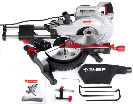 Пила торцовочная ЗУБР &quot;МАСТЕР&quot;, сдвижная голова, 255 мм, 4800 об/мин, 1600 Вт ЗПТ-255-1600-Л-02 купить в Уфе