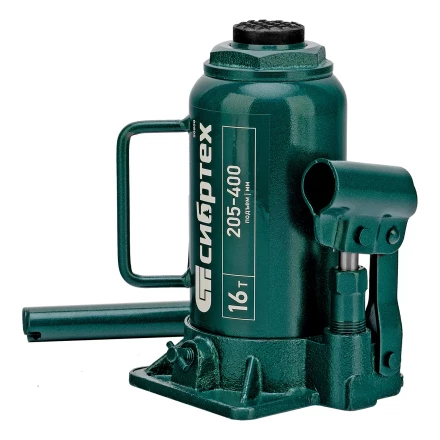 Домкрат гидравлический бутылочный Сибртех 50808, 16 т, 205-400 мм купить в Уфе