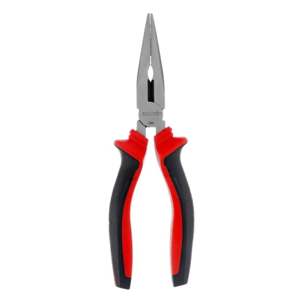 Длинногубцы прямые Matrix, 180 мм, хром-ванадий, двухкомпонентные рукоятки, 17310 купить в Уфе