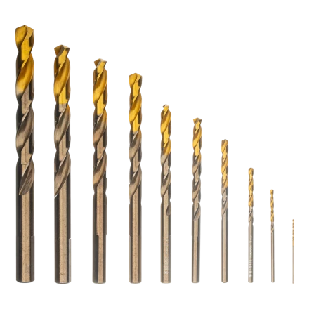 Набор сверл по металлу Denzel 723006, 1,5-6,5мм, Р6М5К8-TiN, Golden Tip, 13 шт купить в Уфе