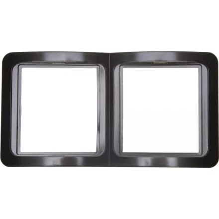 Панель СВЕТОЗАР &quot;ГАММА&quot; накладная, вертикальная, цвет темно-серый металлик, 2 гнезда SV-54147-DM купить в Уфе