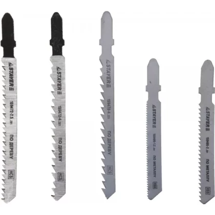 Набор STAYER &quot;STANDARD&quot; Полотна &quot;ХОББИ №2&quot; для эл. лобзика, по металлу, EU-хвост., 5шт 159489-H5_z01 купить в Уфе