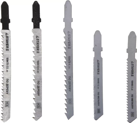 Набор STAYER &quot;STANDARD&quot; Полотна &quot;ХОББИ №2&quot; для эл. лобзика, по металлу, EU-хвост., 5шт 159489-H5_z01 купить в Уфе